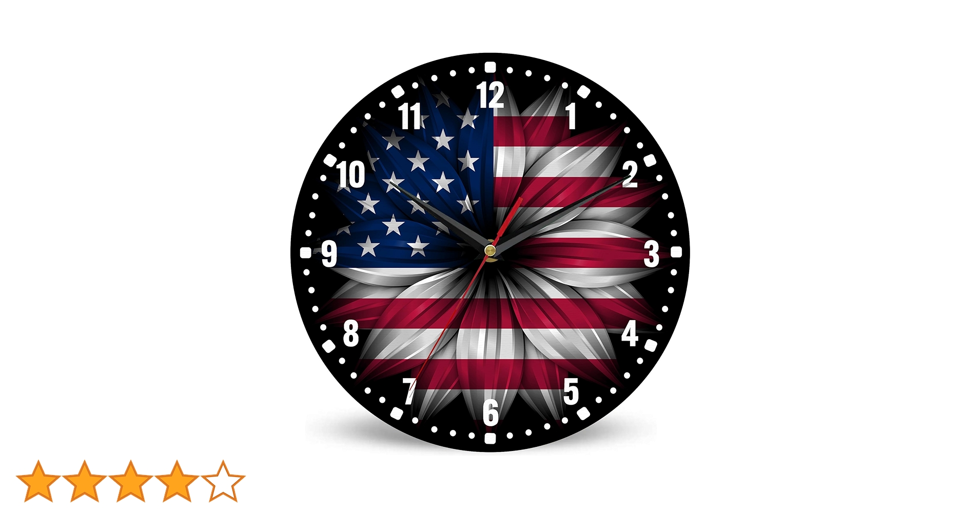 ビンテージ USA アメリカ国旗 ラウンド メタル 壁時計 ビンテージ USA アメリカ国旗 ラウンド メタル 壁時計